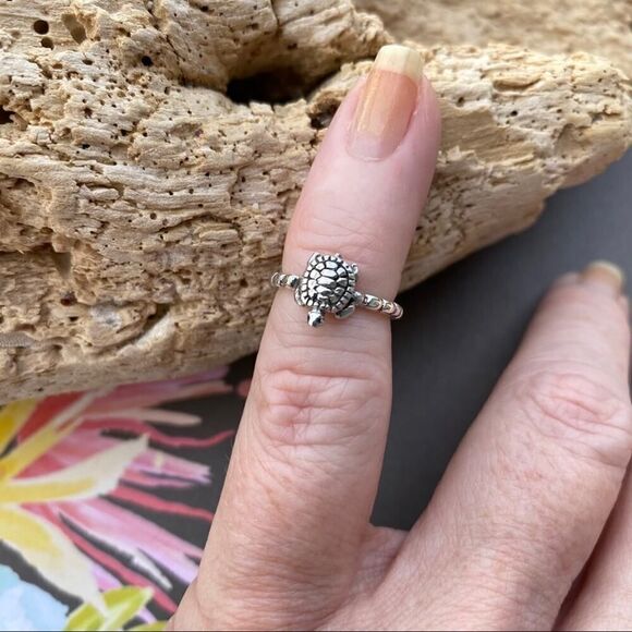 Turtle Sterling Silver Toe Ring - Picture 3 of 4